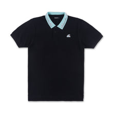 Wave Stripe Polo In Black