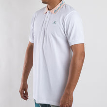 Wave Stripe Polo in White